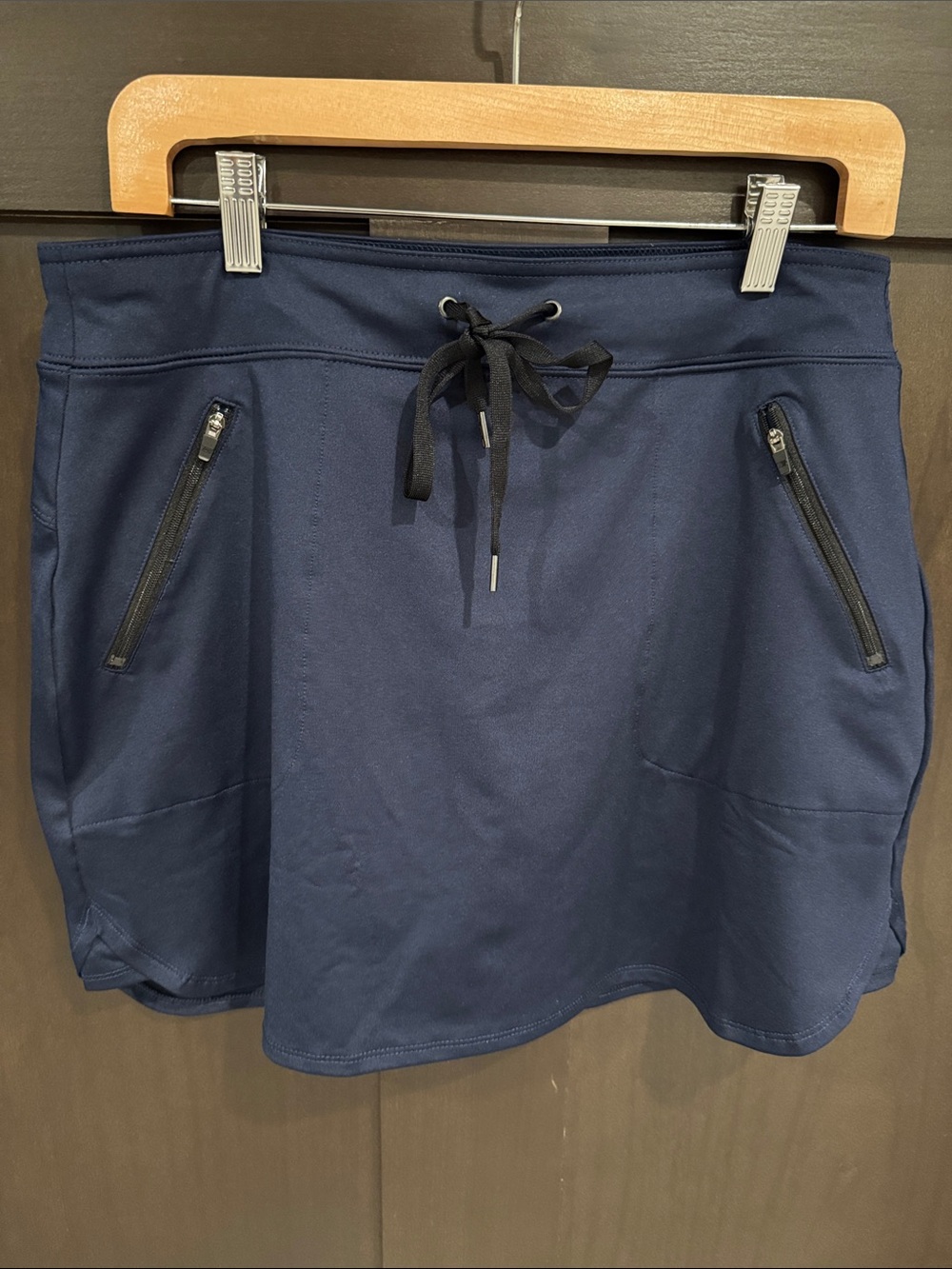 Tek Gear Navy Active Skort with Zip Pockets